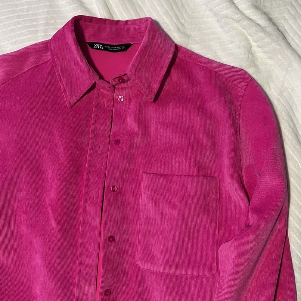 Zara Fine-Waled Corduroy Button Down Shirt